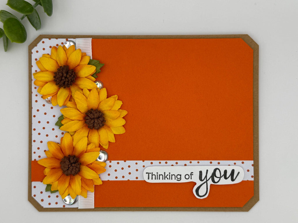 Thinking of You | Handmade Sunflower Greeting Card
