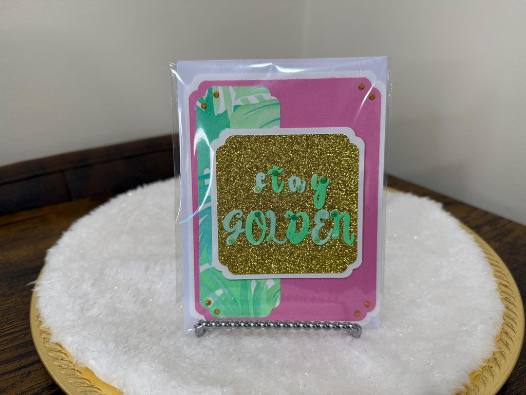 Sassy Handmade Glitter Greeting Card