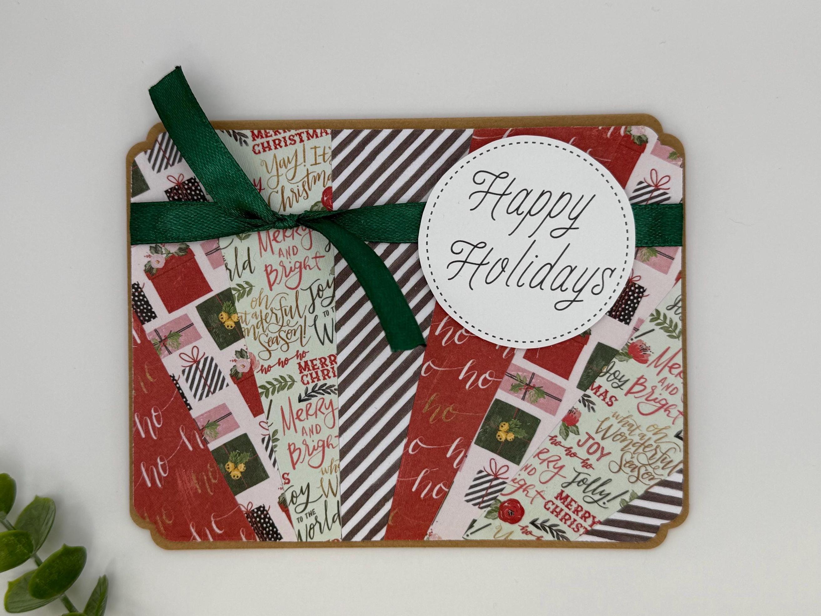 Happy Holidays Card | Handmade Patchwork Christmas Card