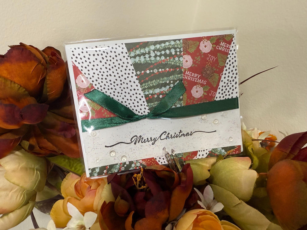 Handmade Merry Christmas Card | Classic Holiday Colors Greeting Card