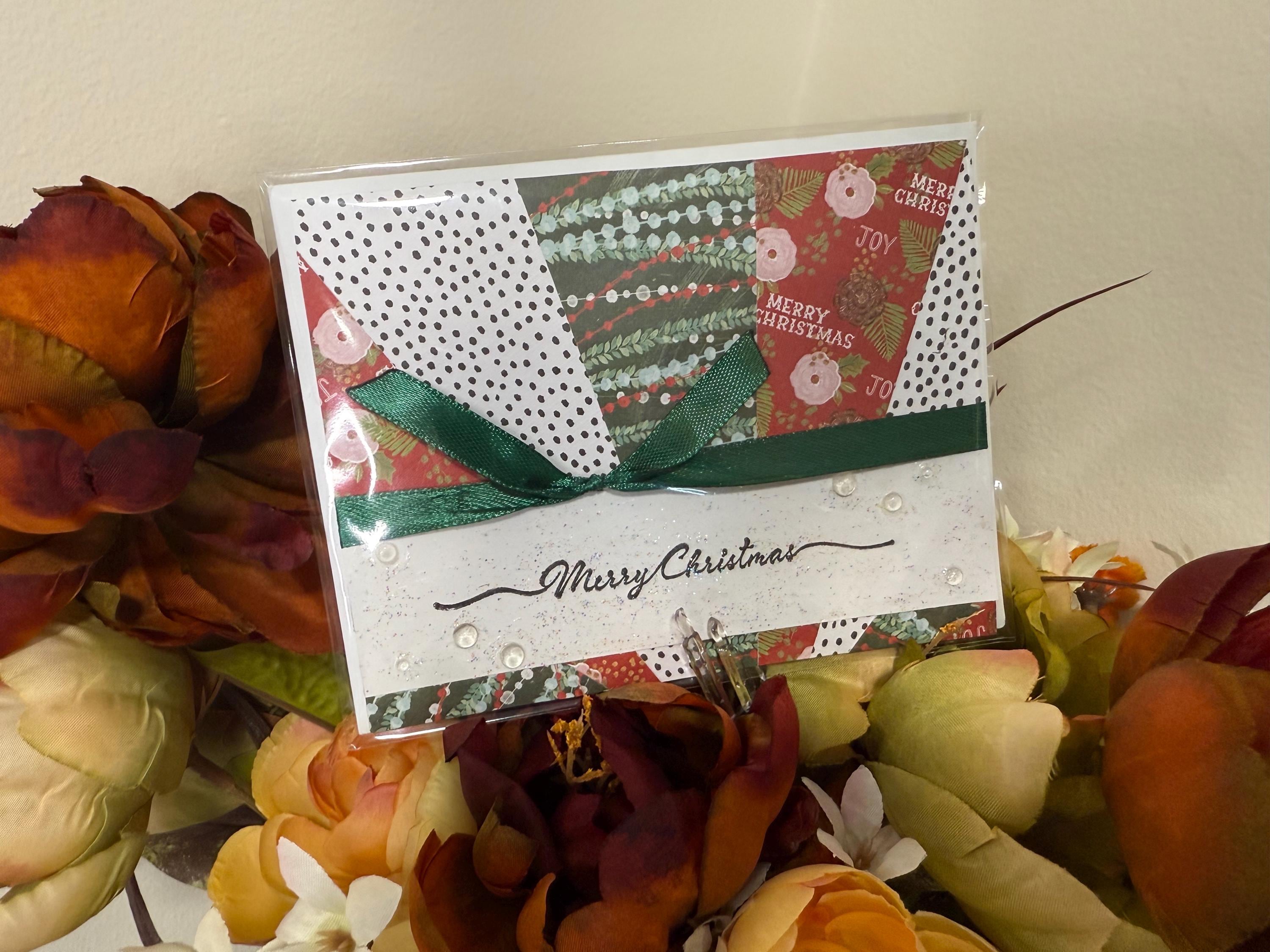 Handmade Merry Christmas Card | Classic Holiday Colors Greeting Card