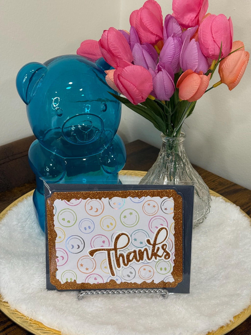 Handmade Glitter Thank You Card – For Him