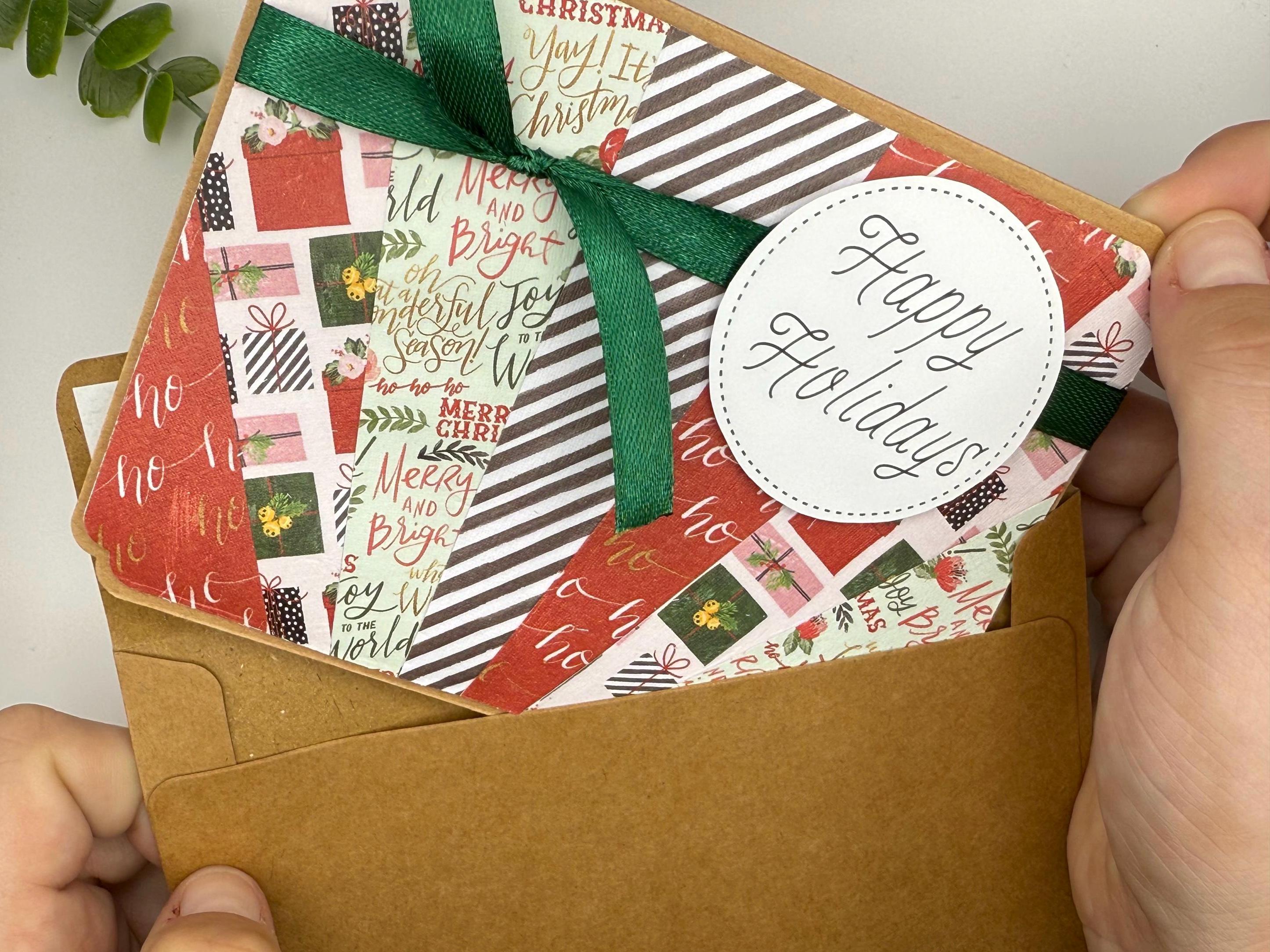 Handmade Happy Holidays Card | Rustic Patchwork Christmas Card