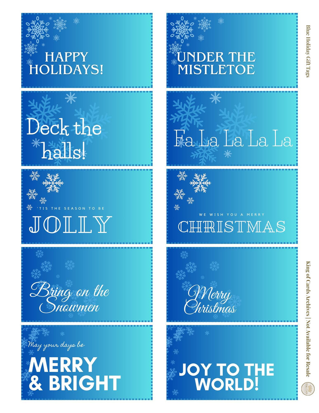 Printable Christmas Gift Tags | Digital Download PDF