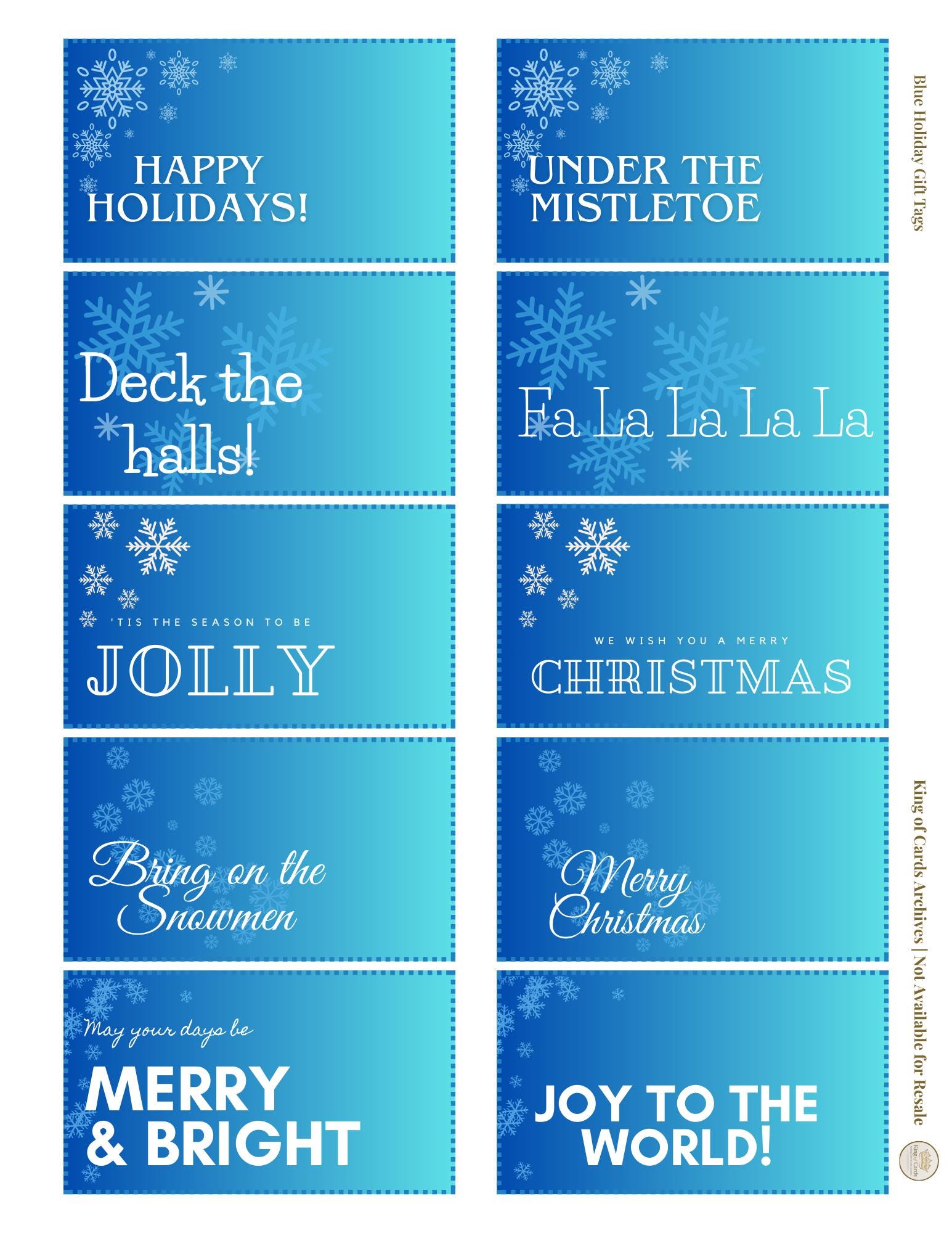 Printable Christmas Gift Tags | Digital Download PDF