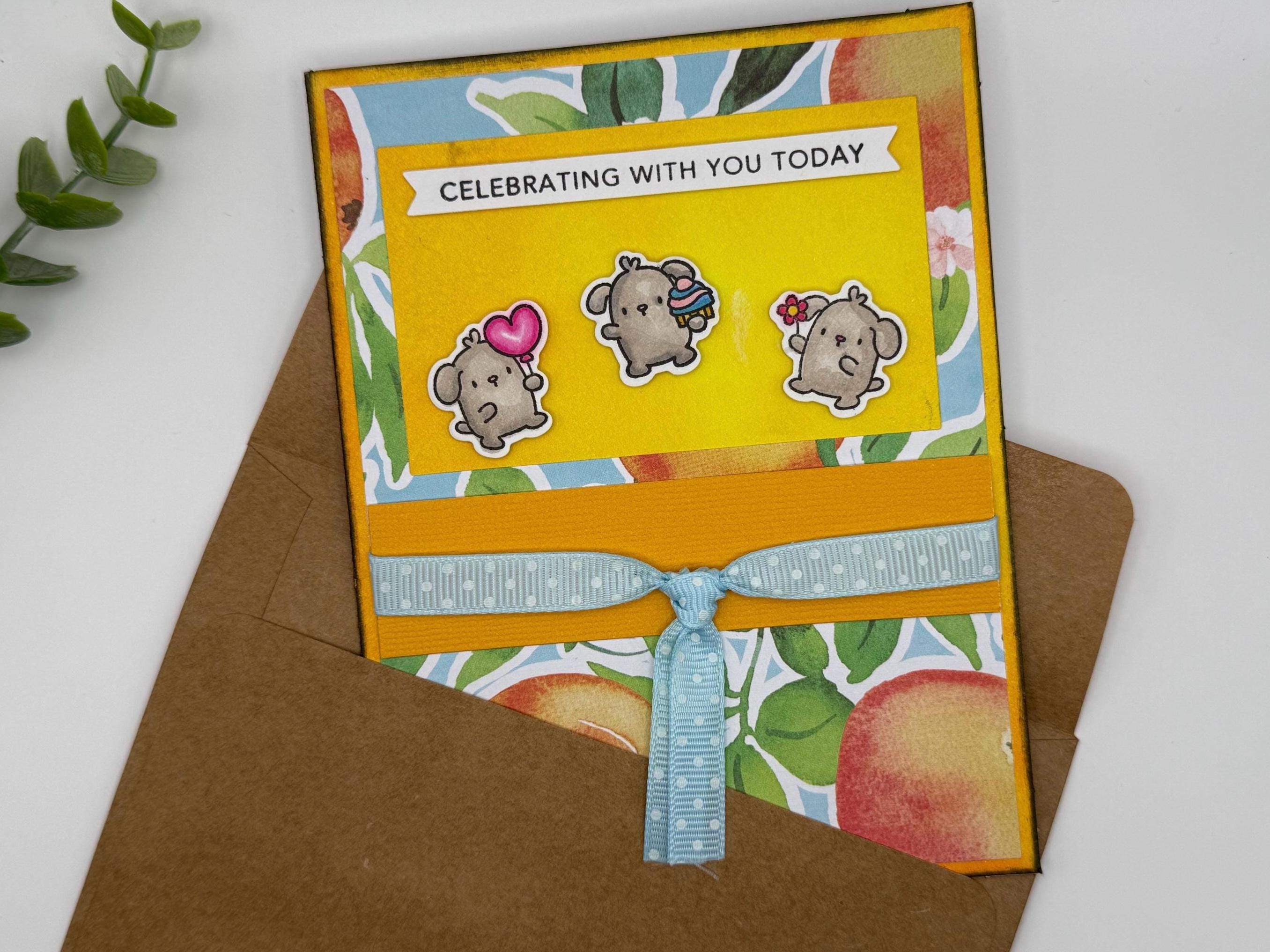 Handmade Celebration Card | Cute Dog Birthday Card