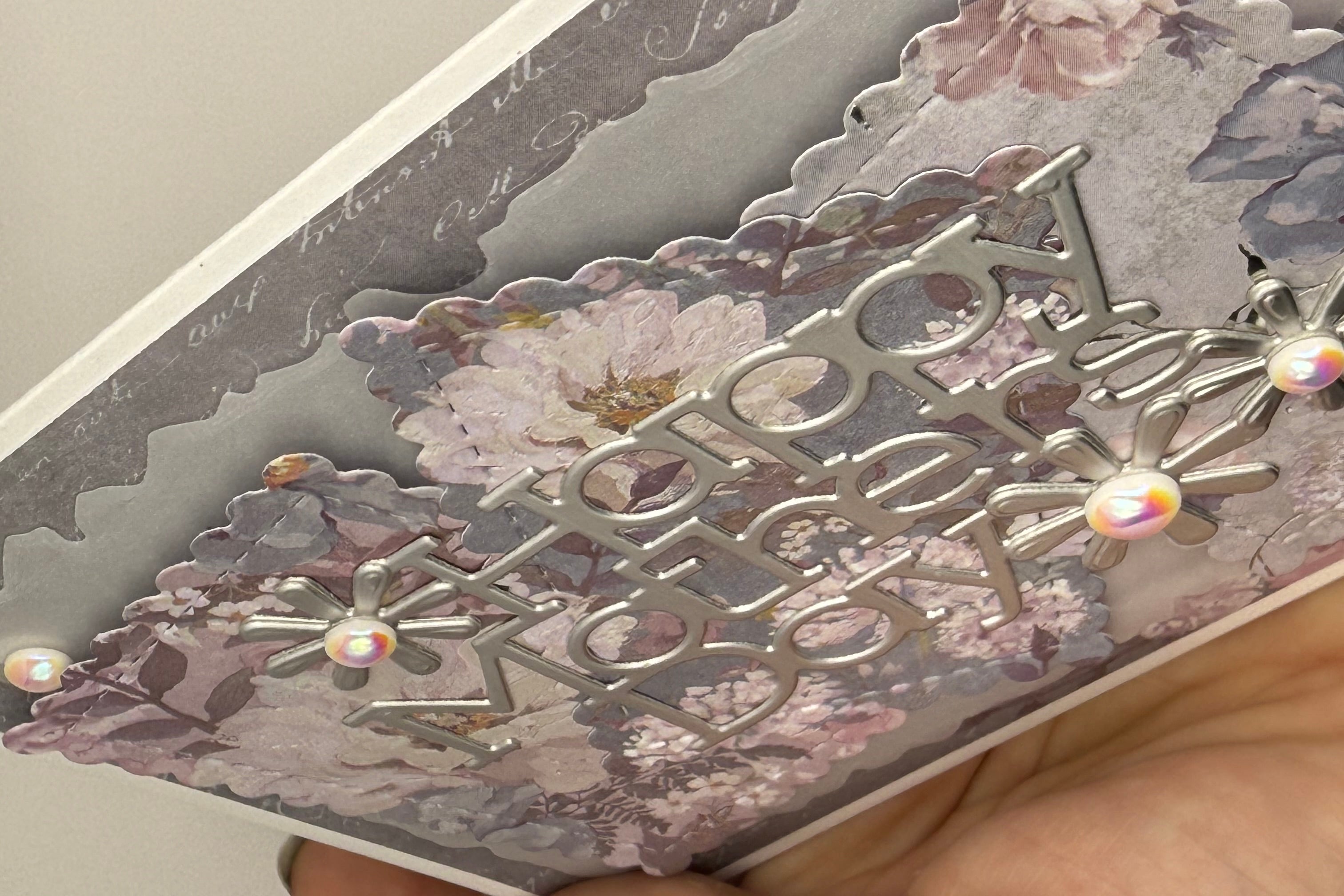 Lilac Mother’s Day Card – Handmade Floral Card for Mom