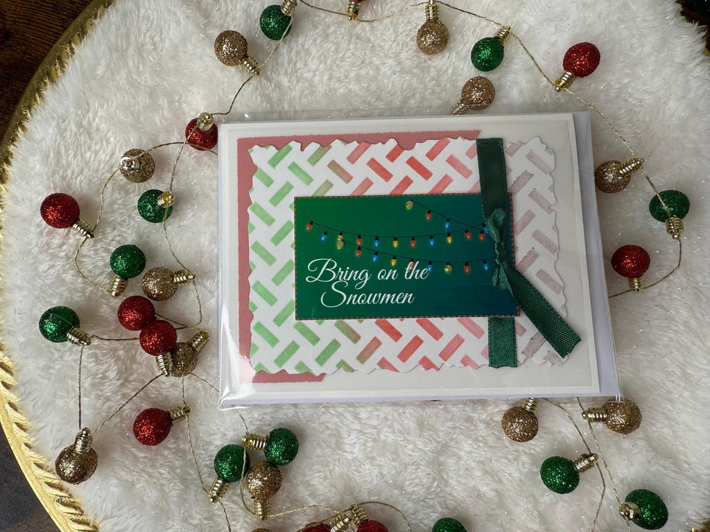 Handmade Traditional Christmas Colors Card Pack of 10