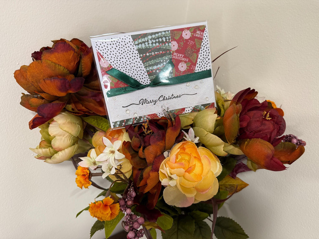 Handmade Merry Christmas Card | Classic Holiday Colors Greeting Card