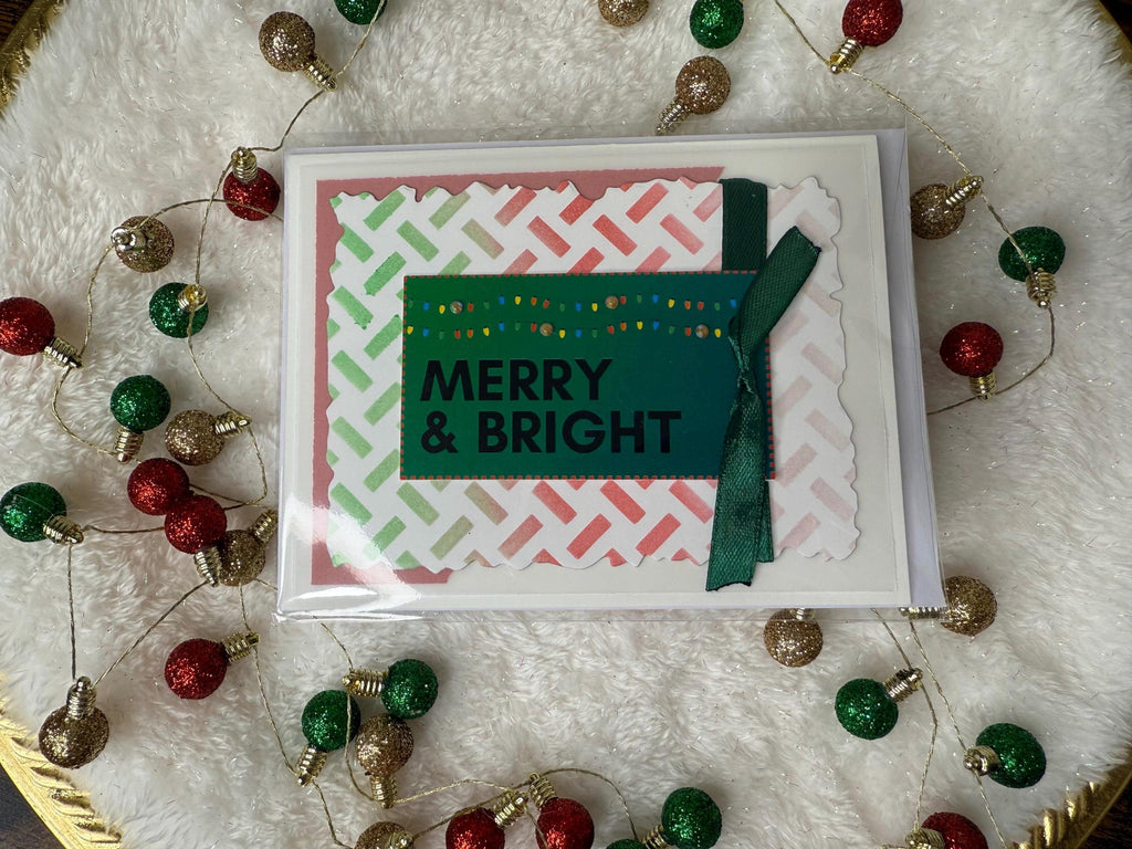 Handmade Traditional Christmas Colors Card Pack of 10