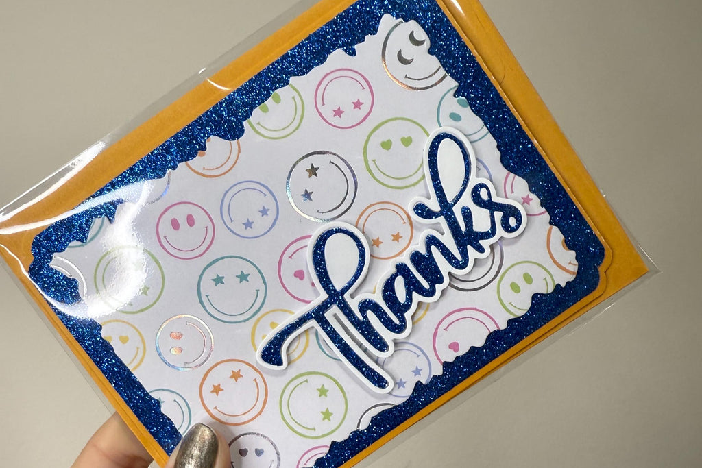 Handmade Glitter Appreciation Card – For Friend