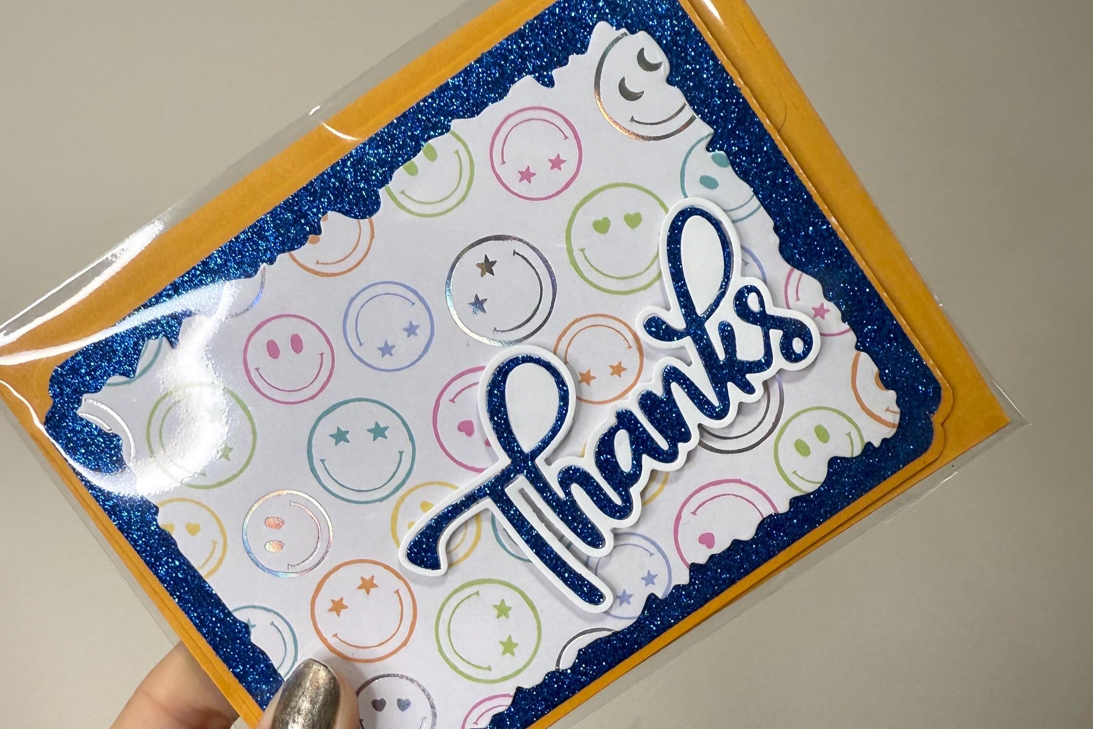 Handmade Glitter Appreciation Card – For Friend