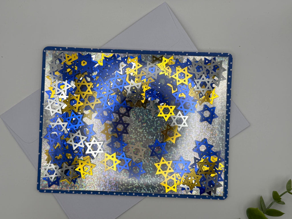 Star of David Shaker Card | Handmade Hannukah Cards