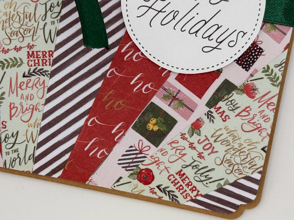 Happy Holidays Card | Handmade Patchwork Christmas Card