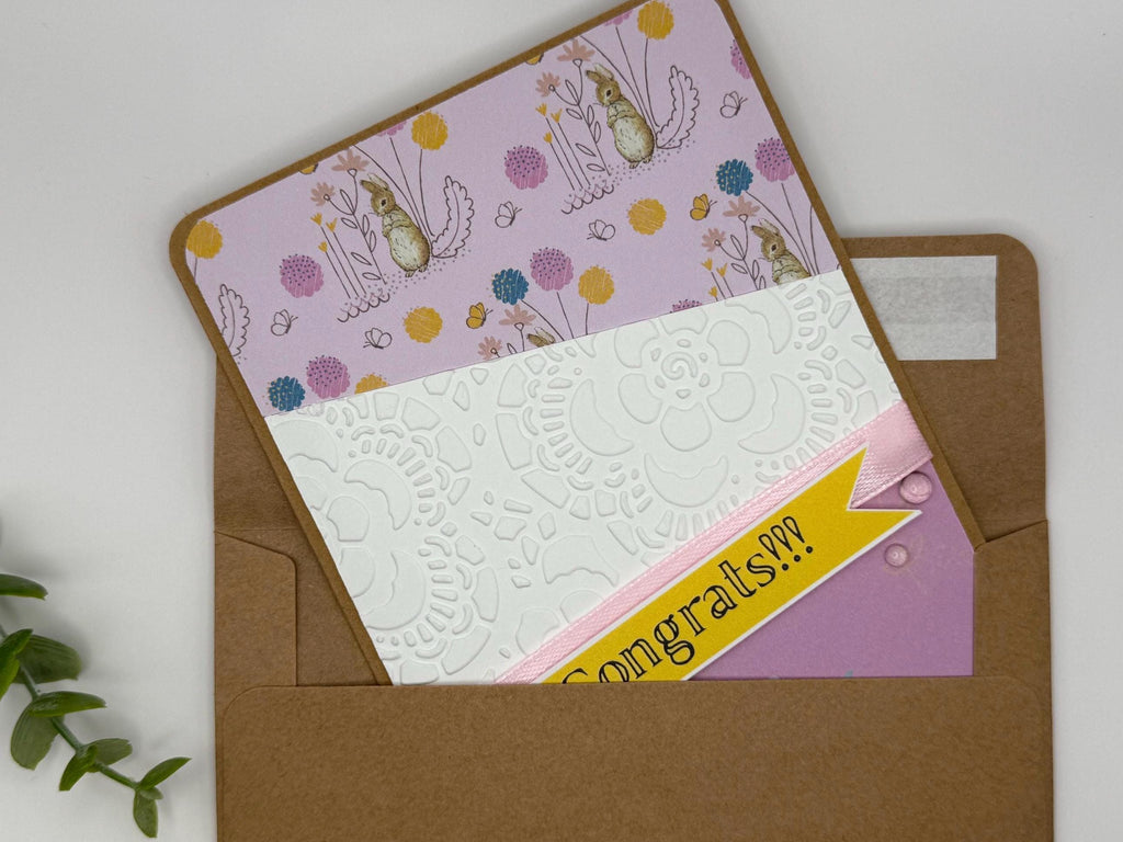 Handmade Baby Shower Card | Congratulations Card