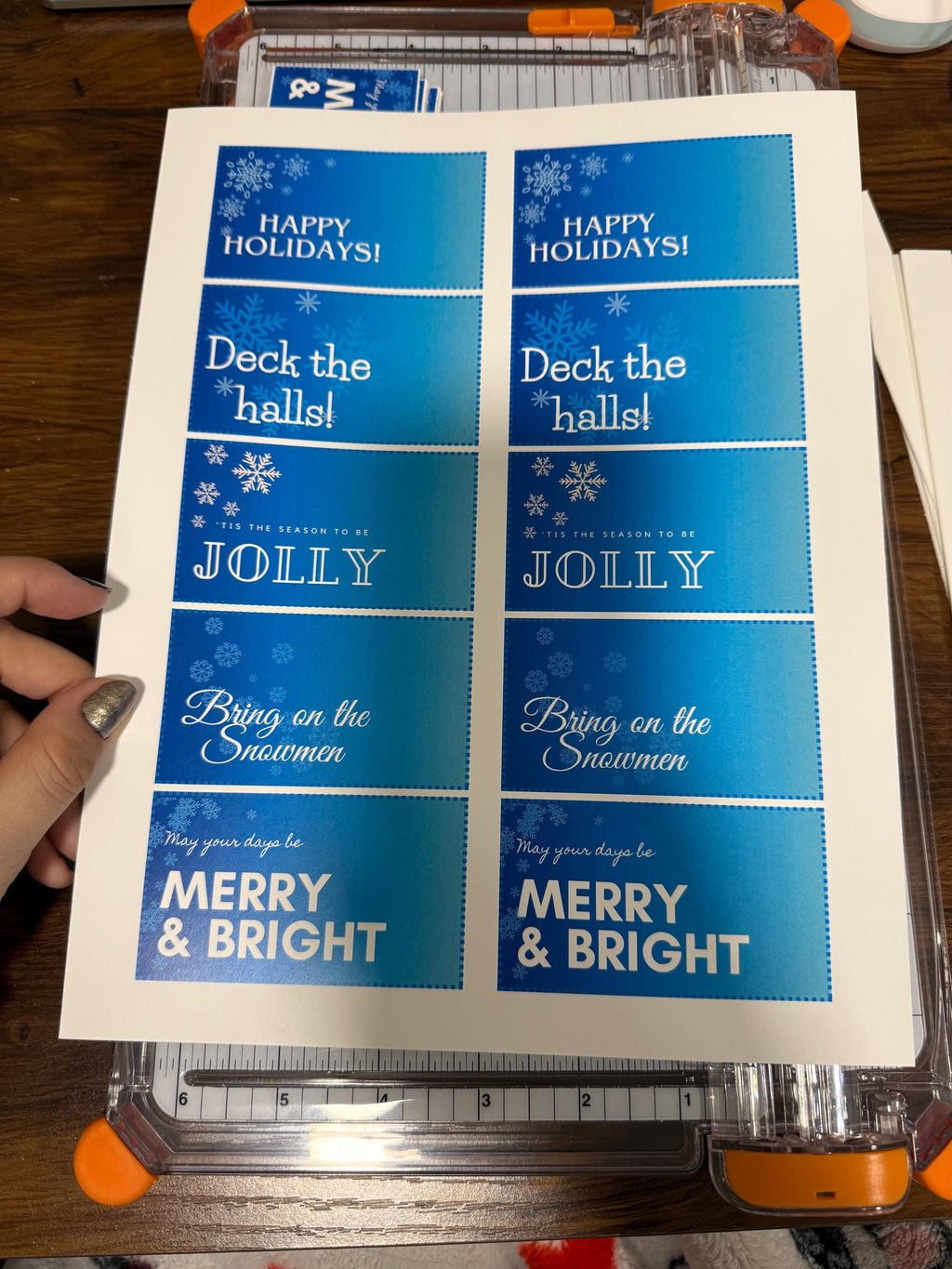 Blue Printable Winter Gift Tags | Digital Download PDF