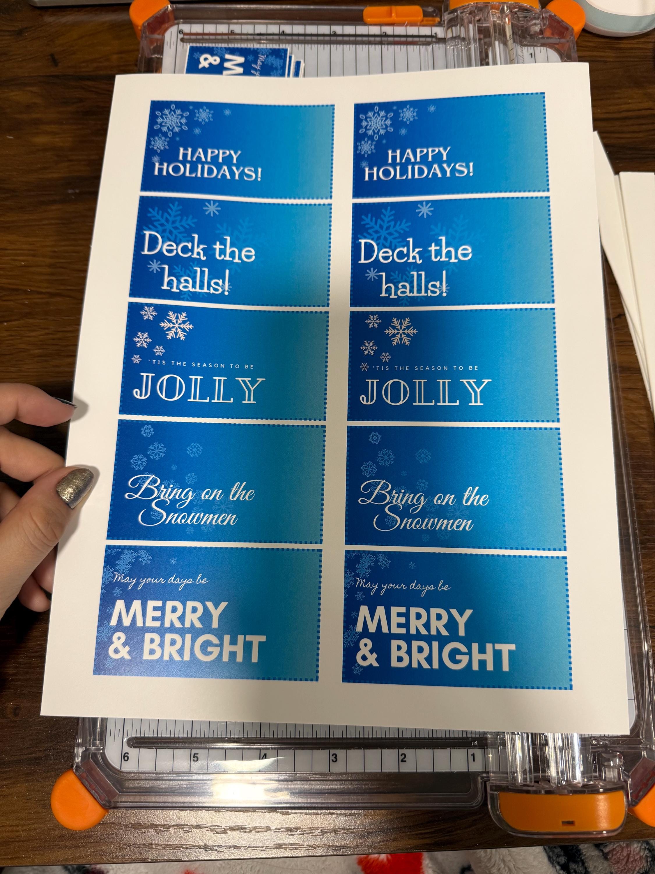 Blue Printable Winter Gift Tags | Digital Download PDF