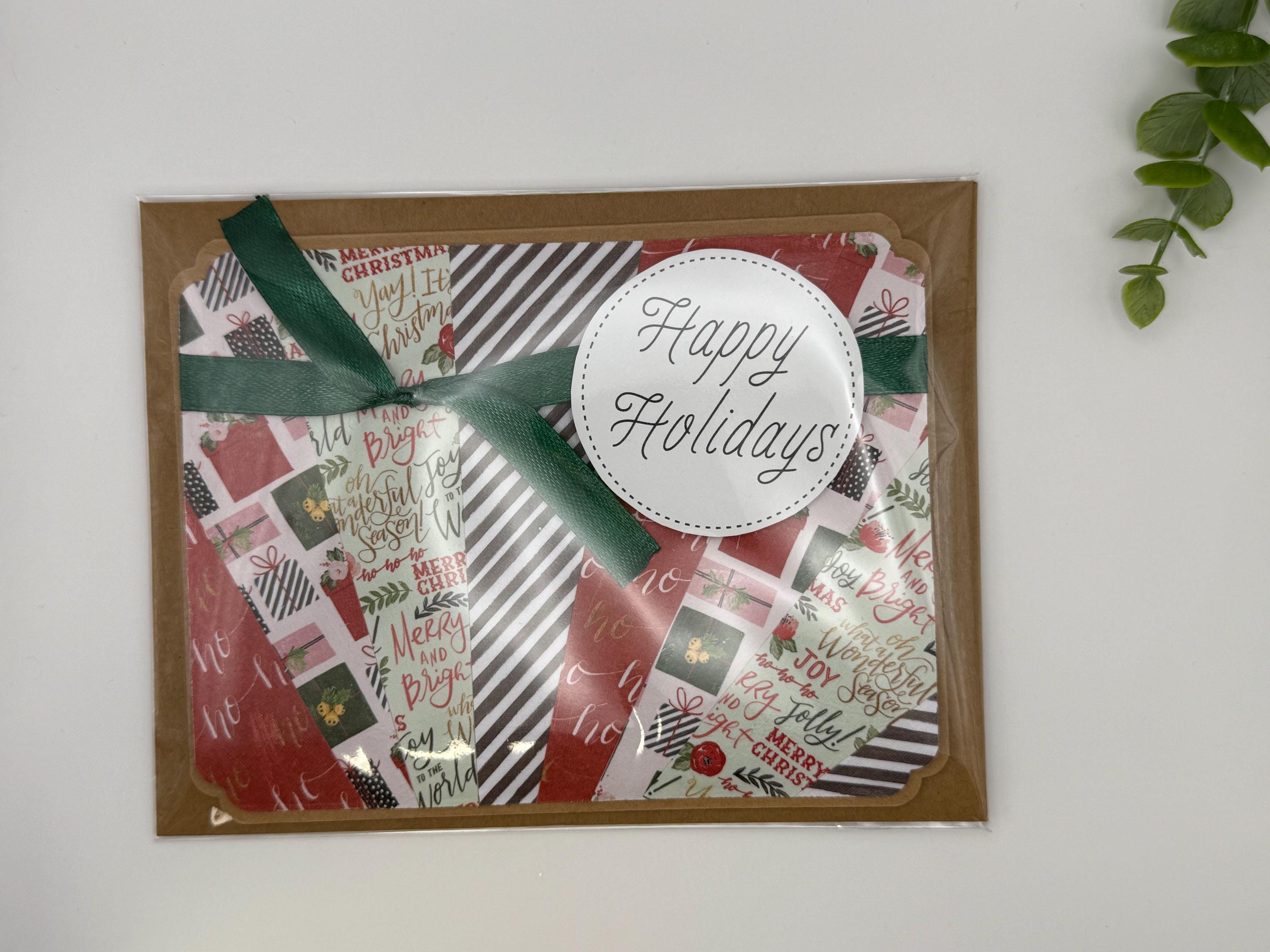 Happy Holidays Card | Handmade Patchwork Christmas Card
