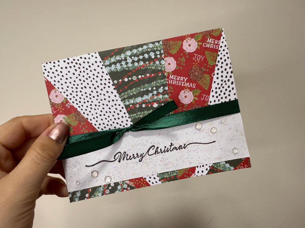 Handmade Merry Christmas Card | Classic Holiday Colors Greeting Card