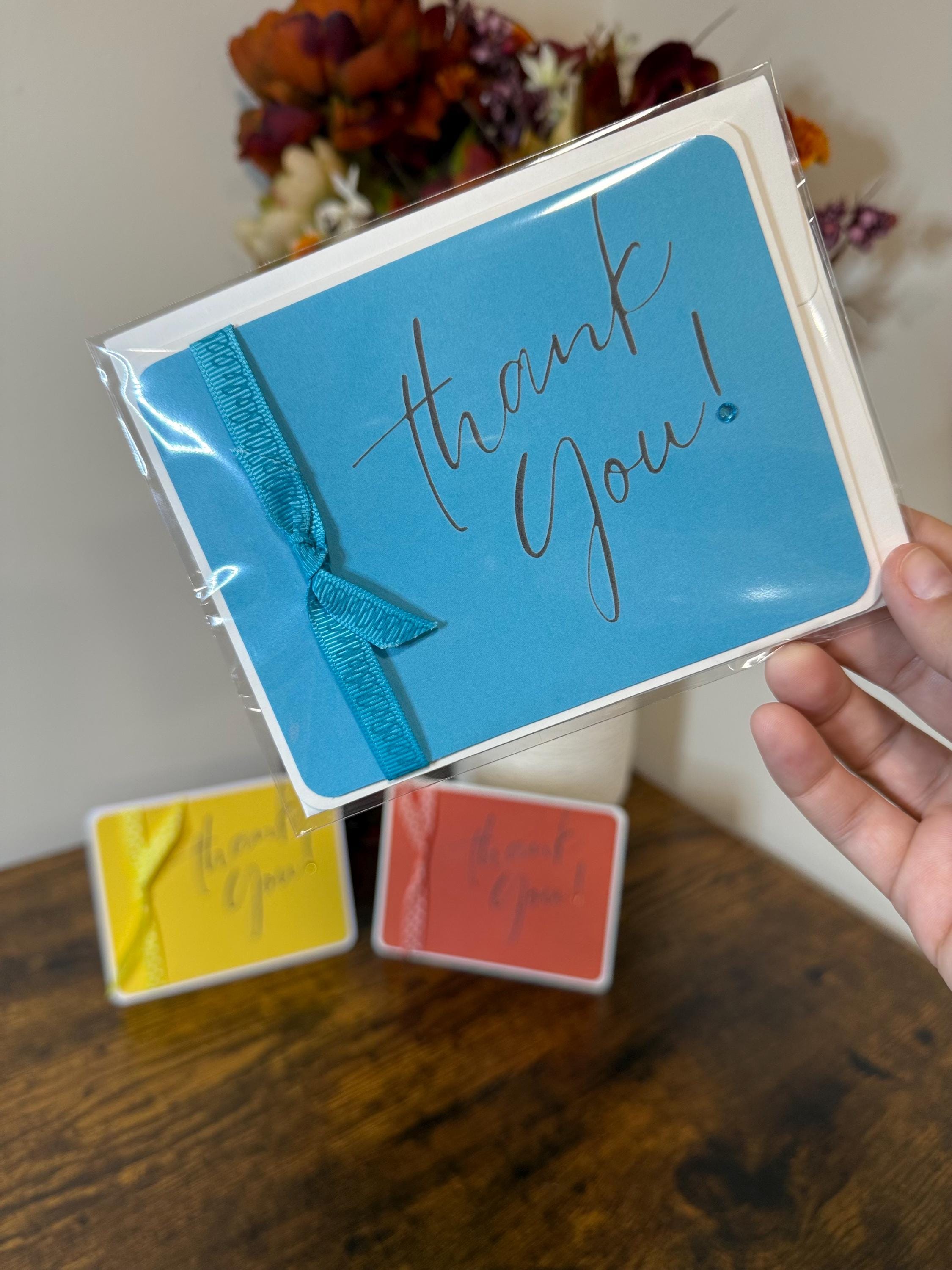 Handmade Thank You Cards | Primary Color Set of 3