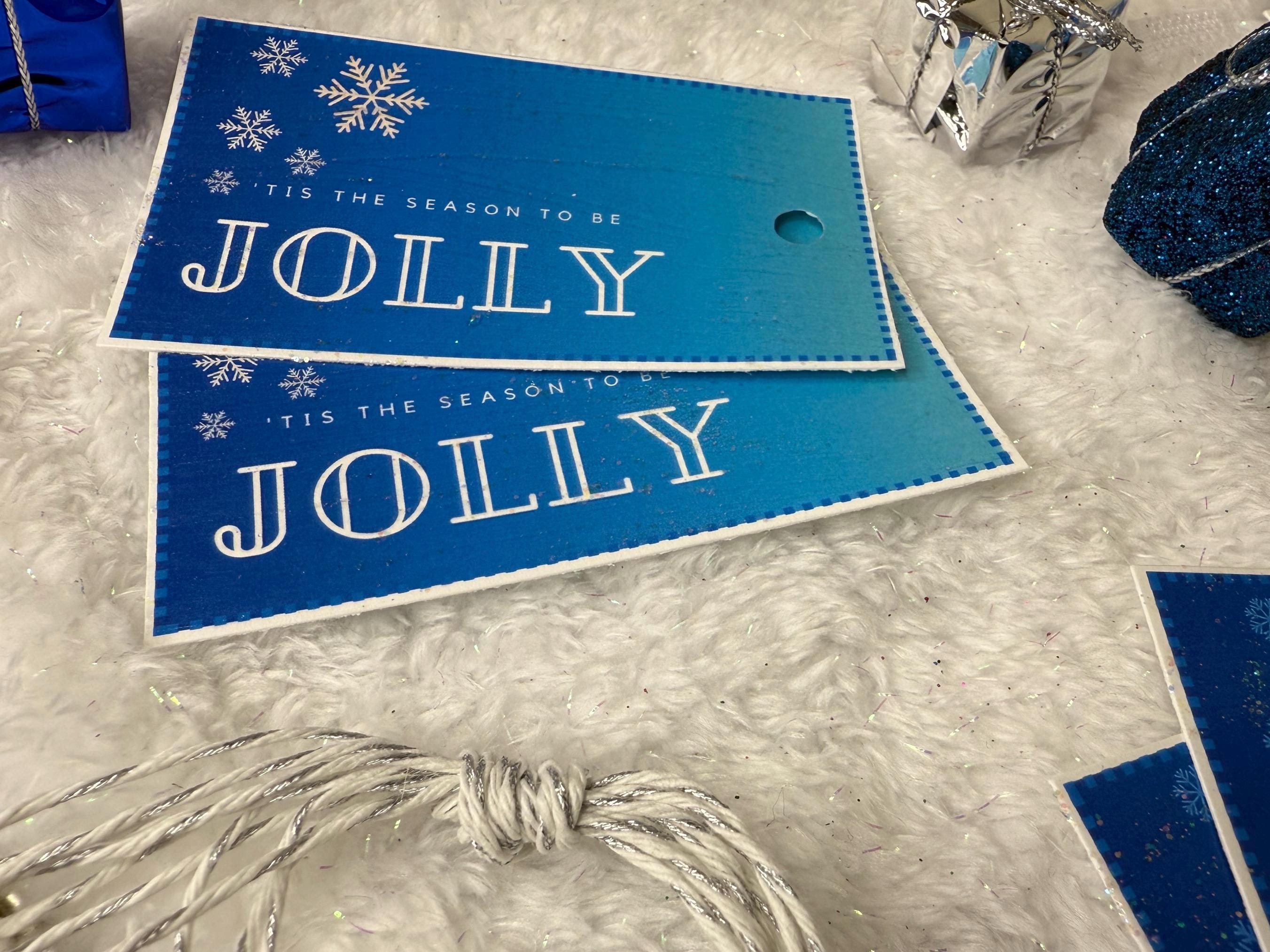 Blue Christmas Gift Tag 10 Pack | 5 Styles of Handmade Holiday Labels