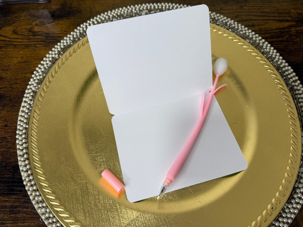 Handmade Thank You Card | Colorful Stripes, Yellow Bow