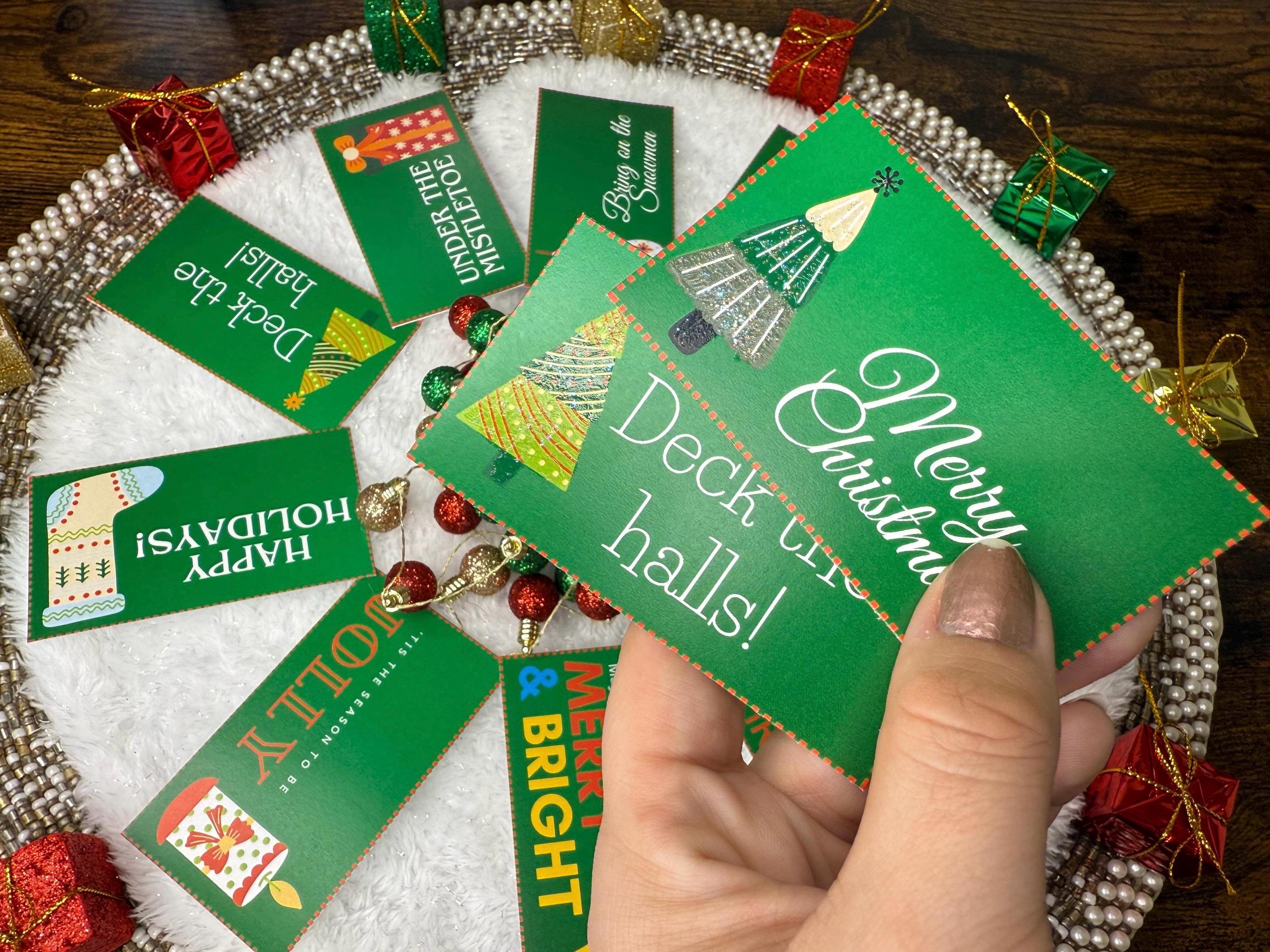 Handmade Christmas Gift Tag Set: Festive Holiday Labels