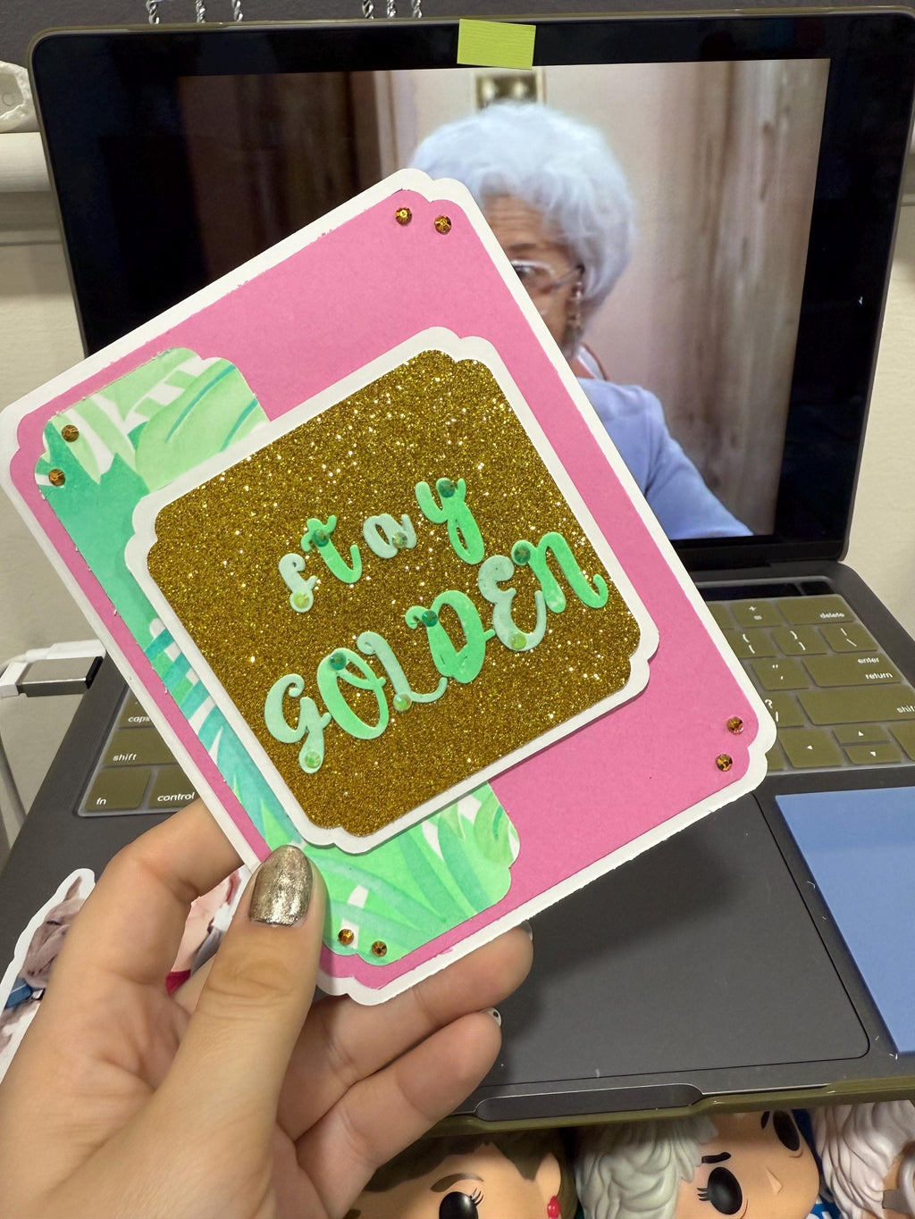 Sassy Handmade Glitter Greeting Card