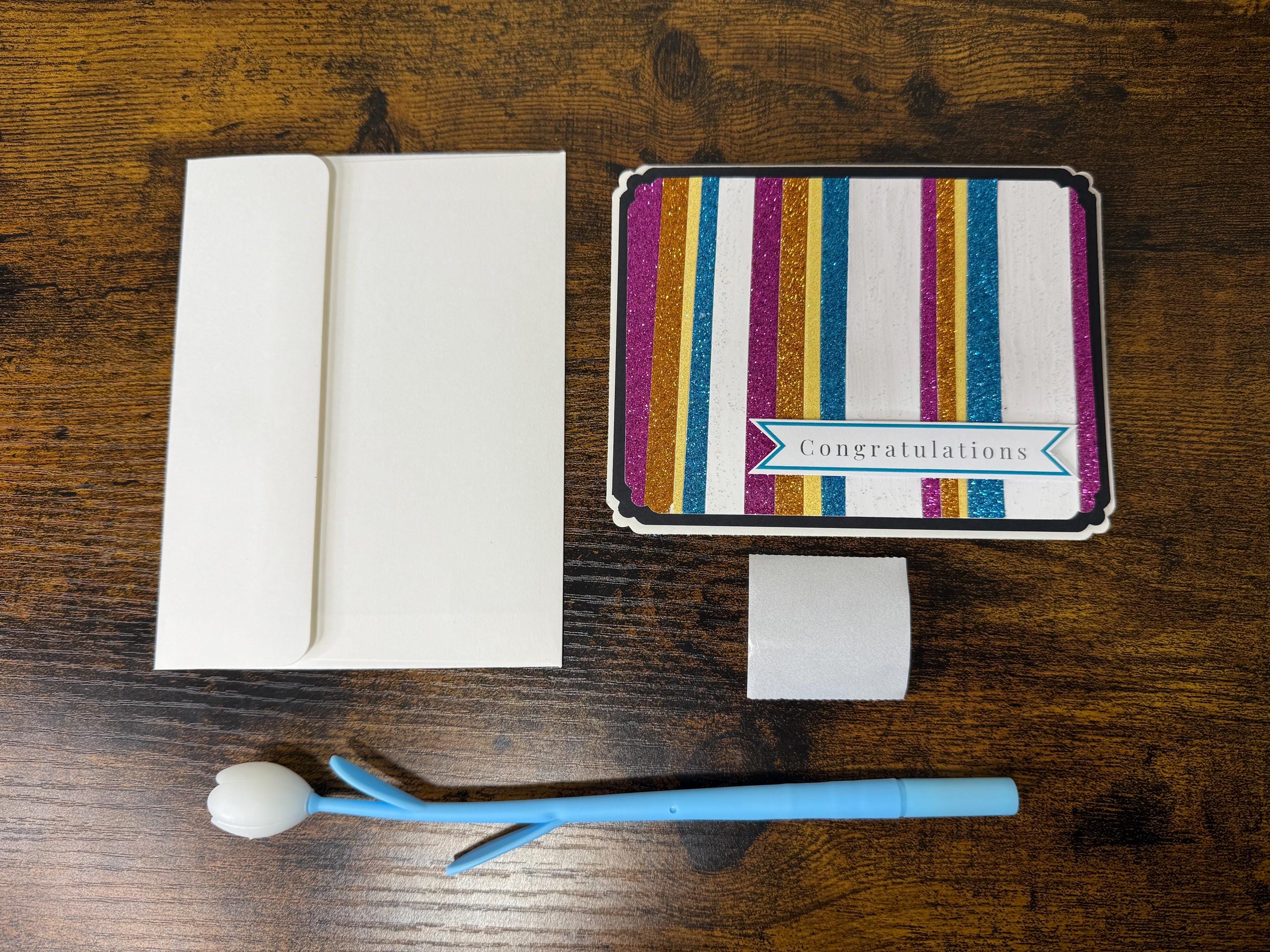 Glitter Congratulations Card | Handmade Sparkly Celebration Card