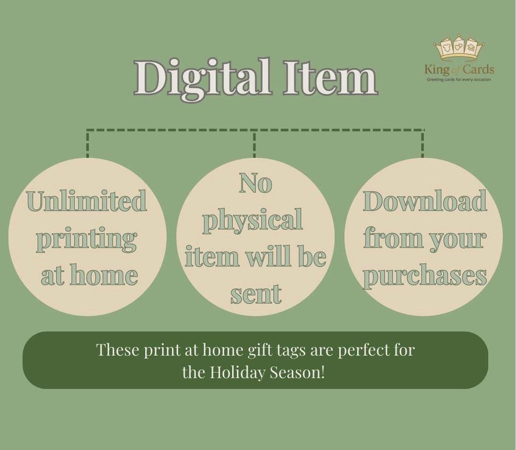 Blue Printable Winter Gift Tags | Digital Download PDF