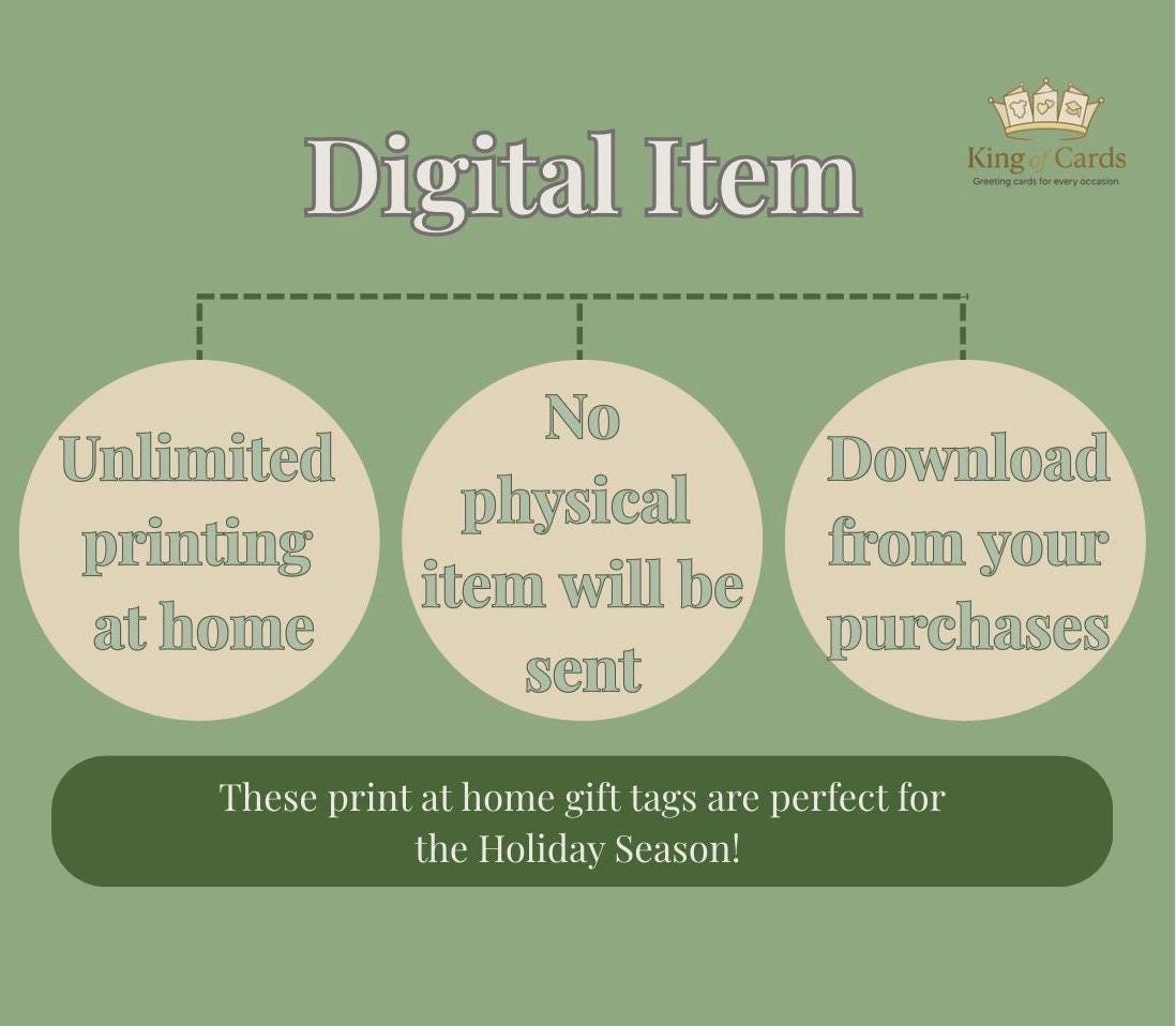 Blue Printable Winter Gift Tags | Digital Download PDF