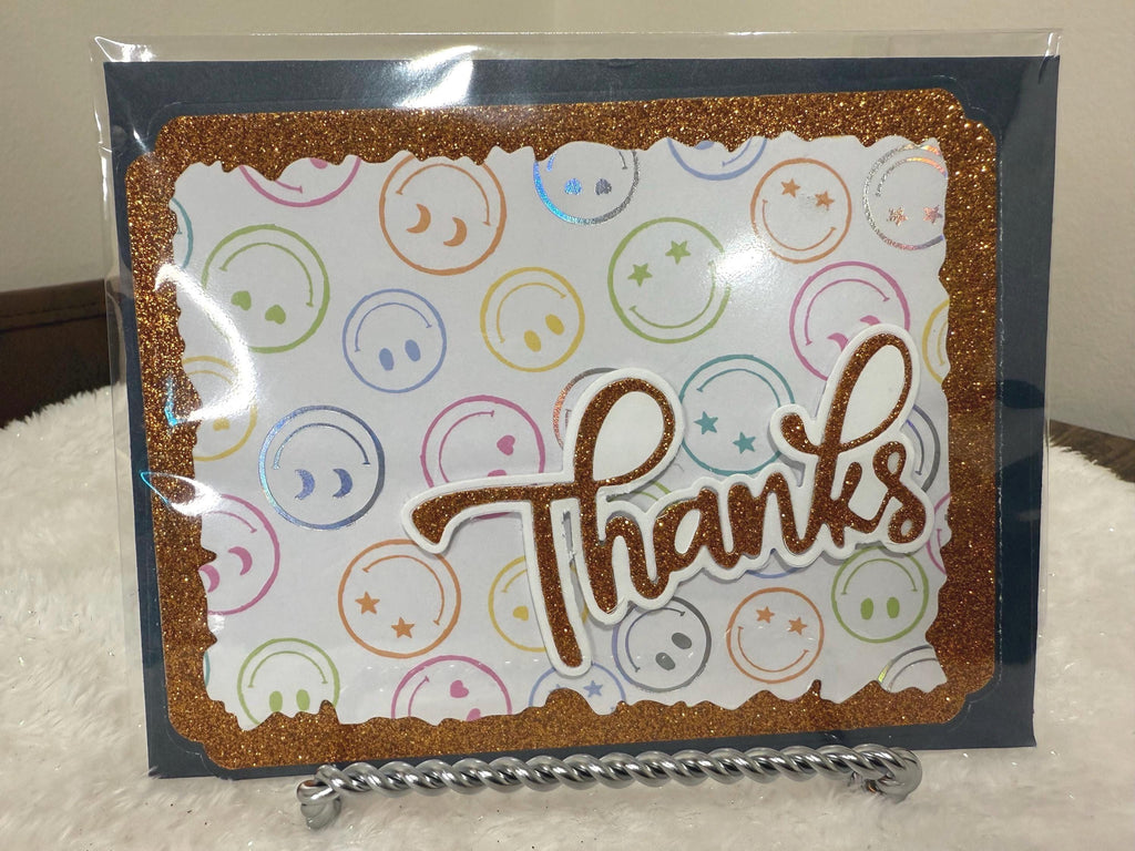 Handmade Glitter Thank You Card – For Him