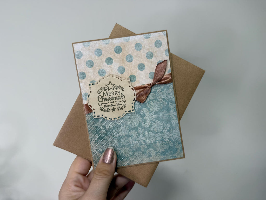 Vintage Christmas Card | Handmade Rustic Christmas Greeting