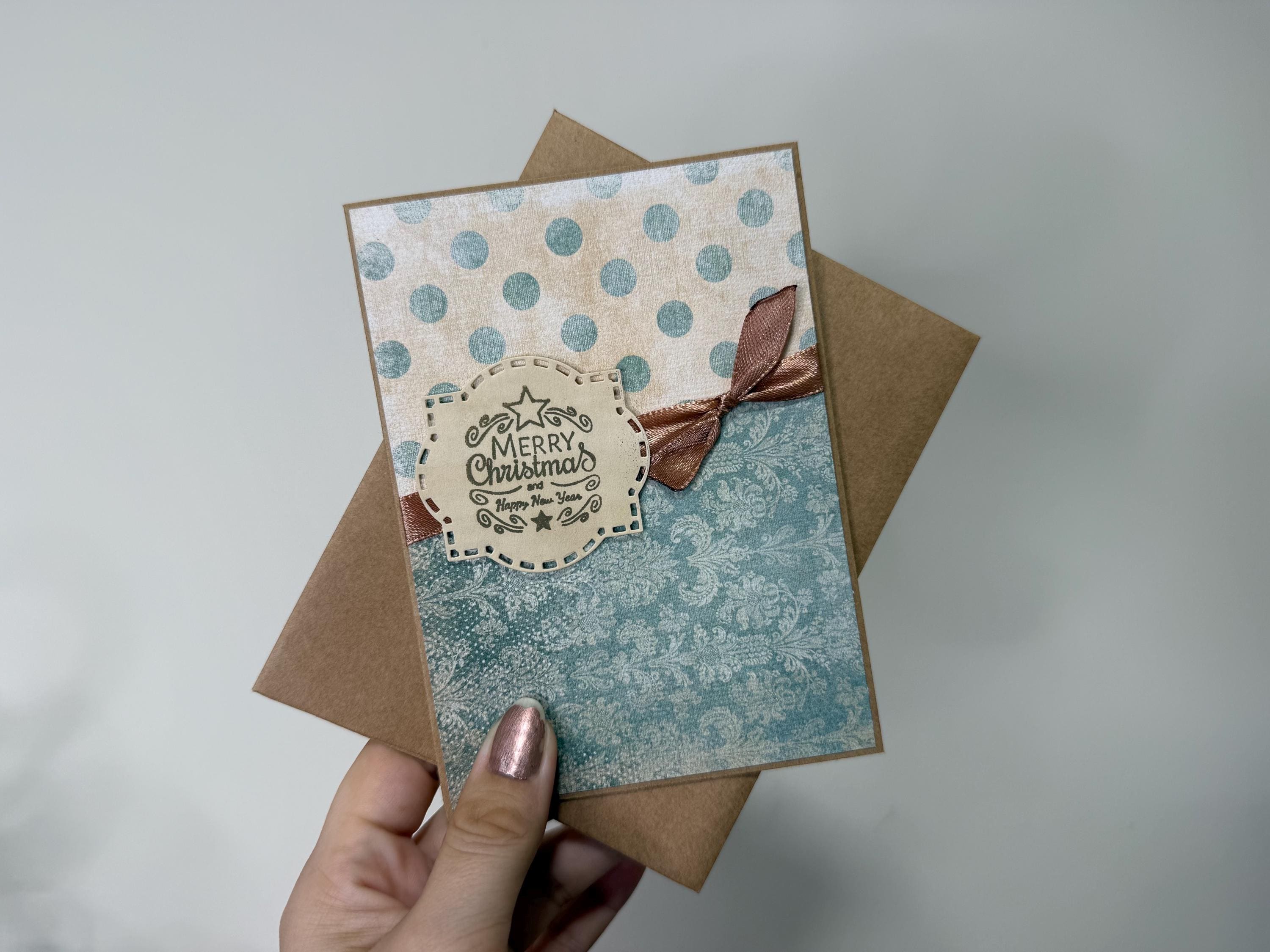 Vintage Christmas Card | Handmade Rustic Christmas Greeting