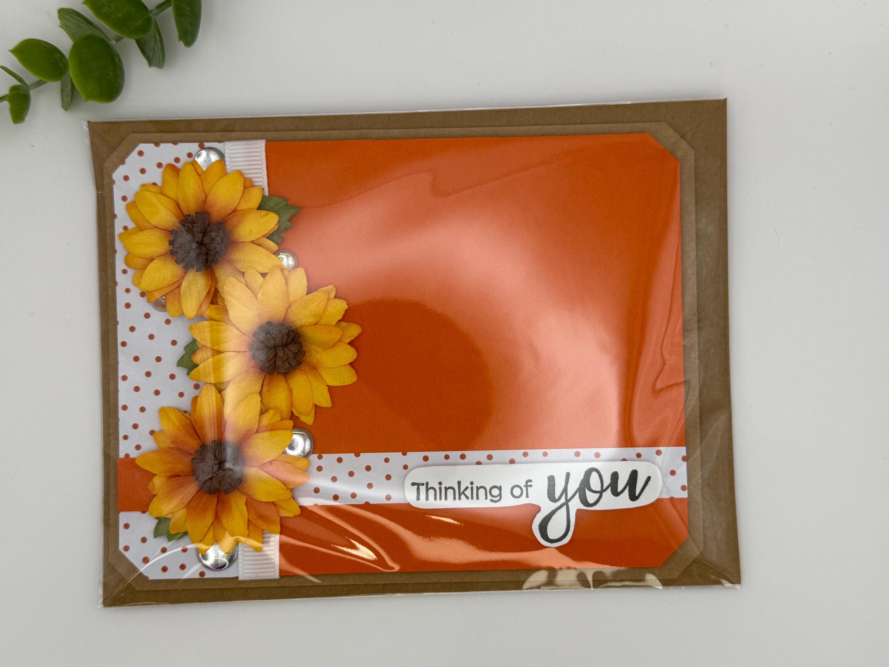 Thinking of You | Handmade Sunflower Greeting Card