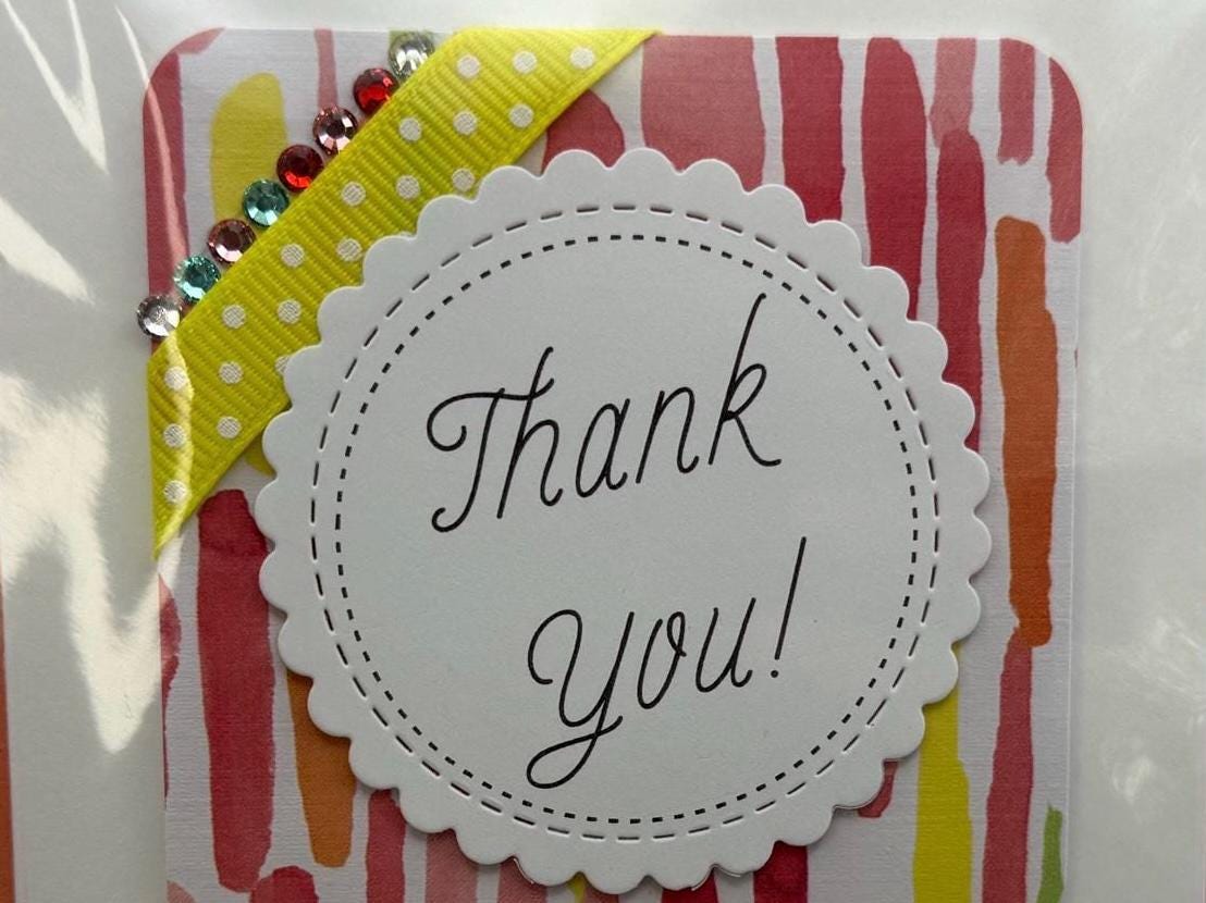 Rainbow Thank You Cards | Set of 5 Handmade Cards