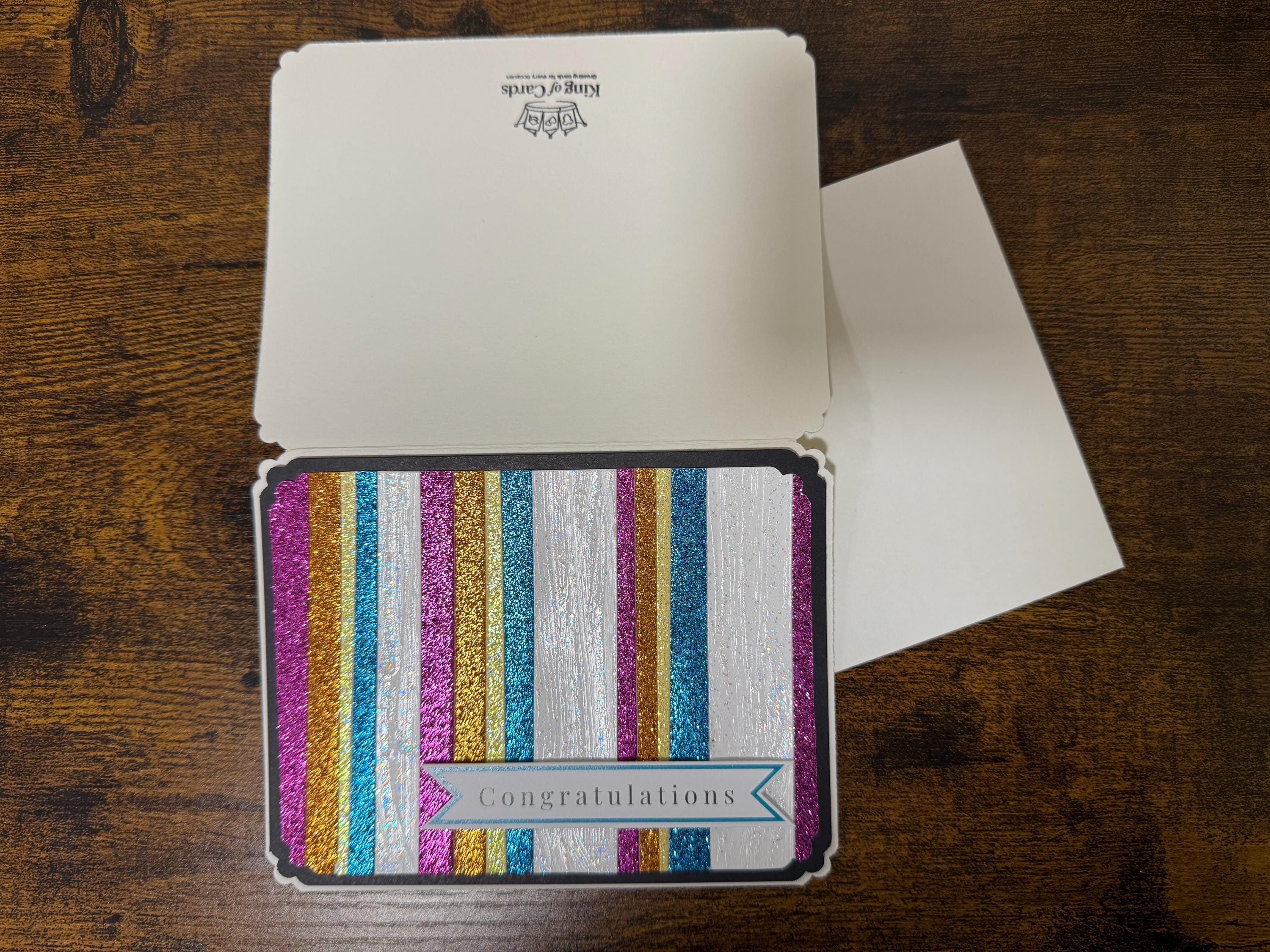 Glitter Congratulations Card | Handmade Sparkly Celebration Card