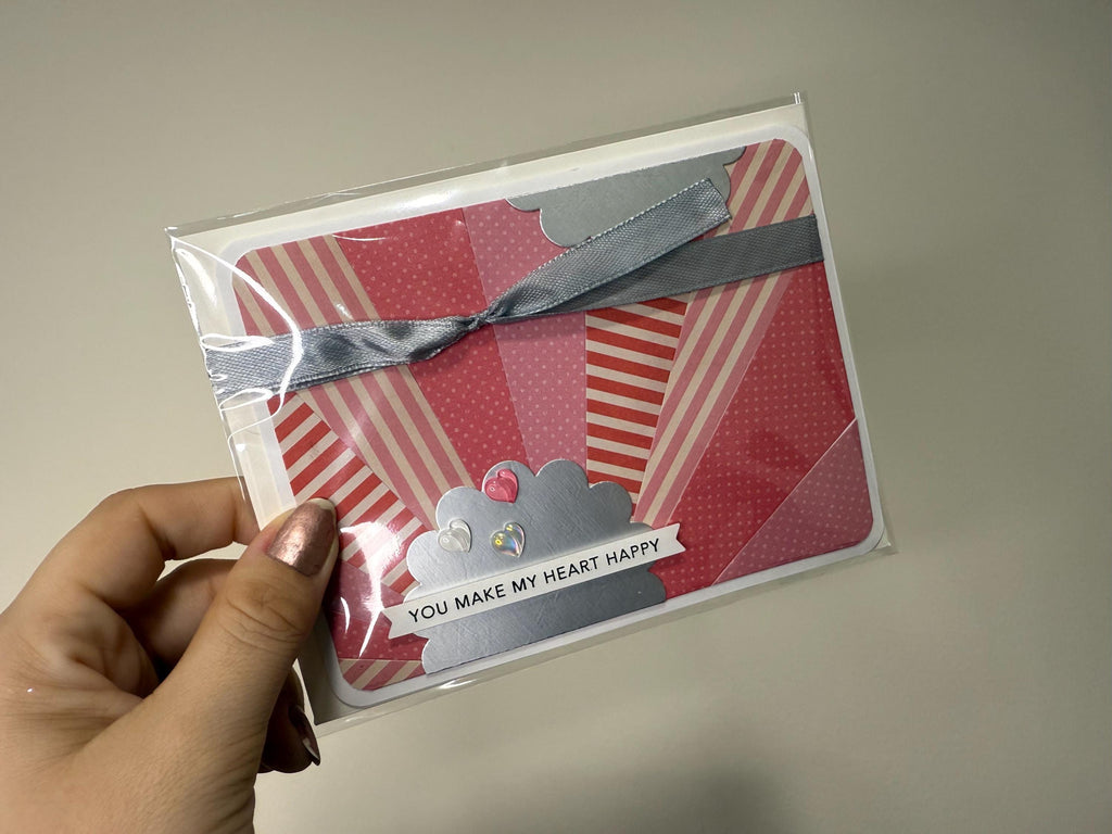 You Make My Heart Happy Card | Handmade Greeting Card