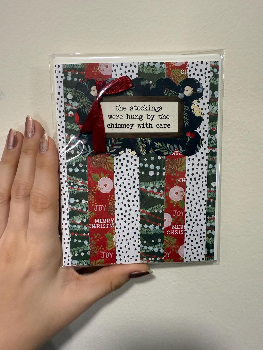 The Night Before Christmas Card | Handmade Stocking Holiday Greeting