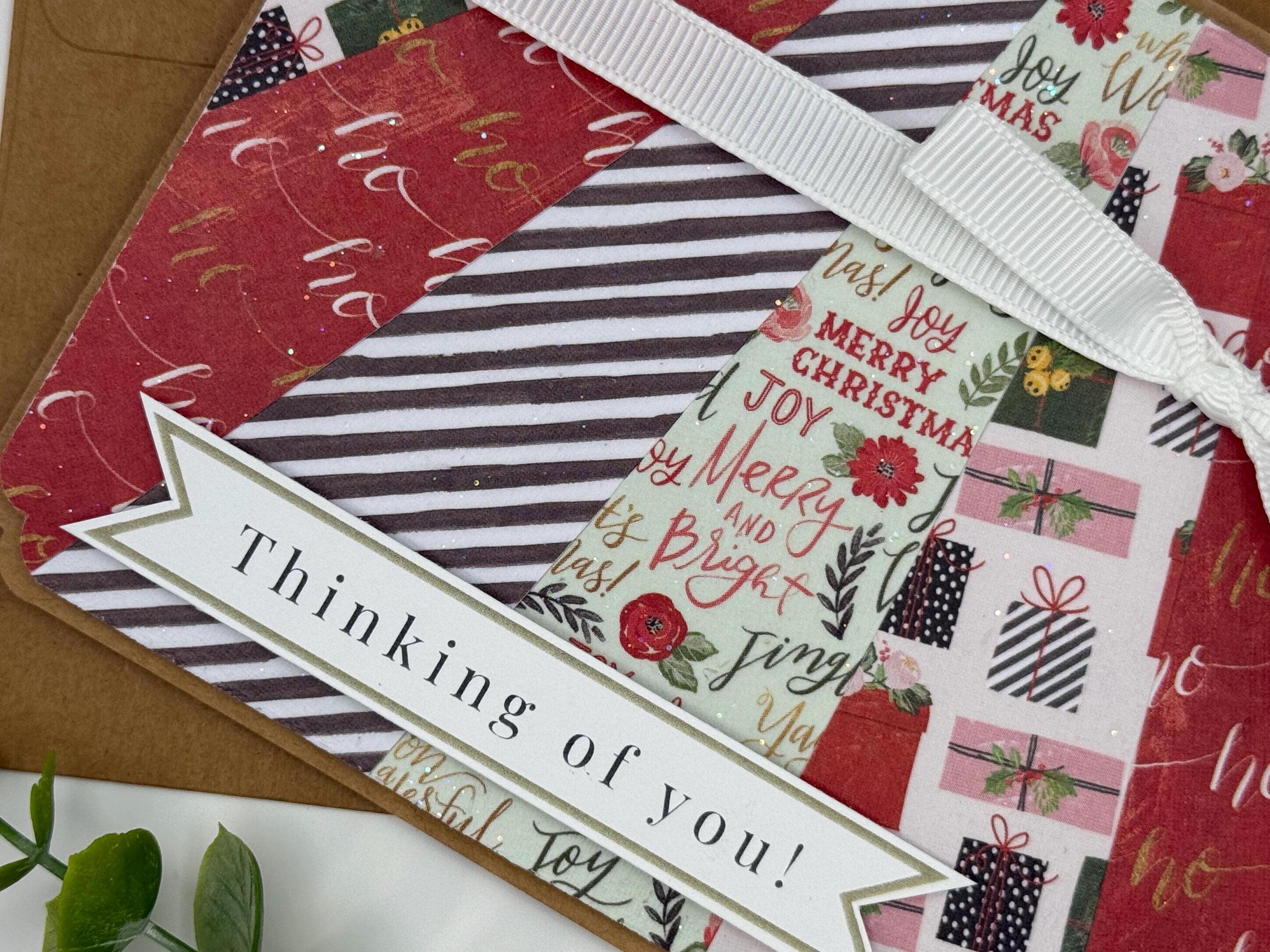 Thinking of You Christmas Card | Handmade Holiday Greeting Card