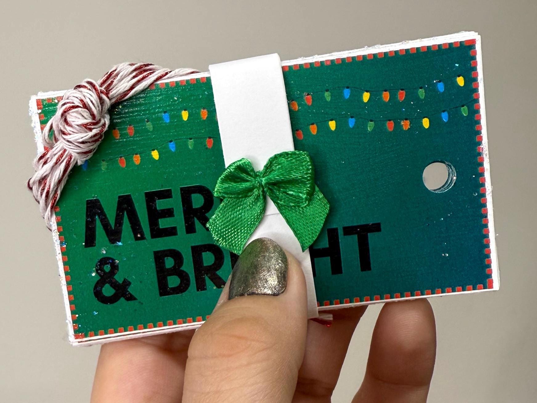 Green Christmas Gift Tag 10 Pack | 5 Styles of Handmade Holiday Labels