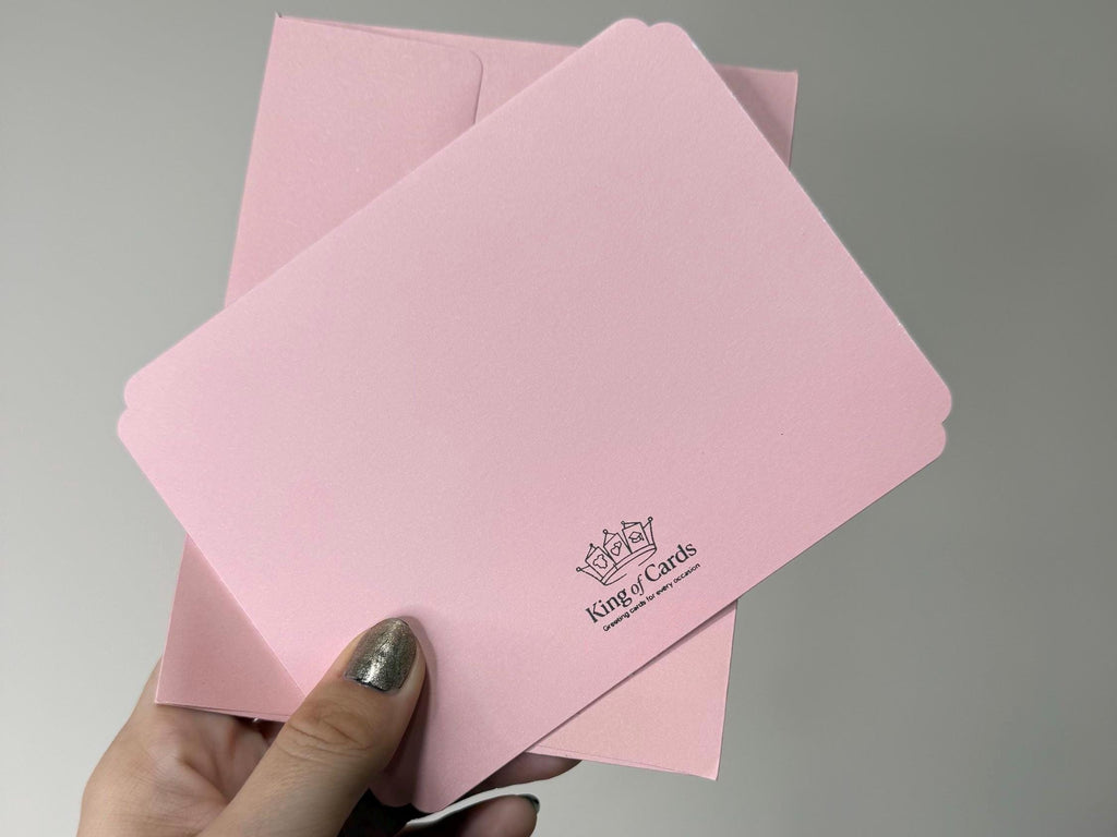 Handmade Green Glitter Thank You Card | Smiley Face Greeting Card