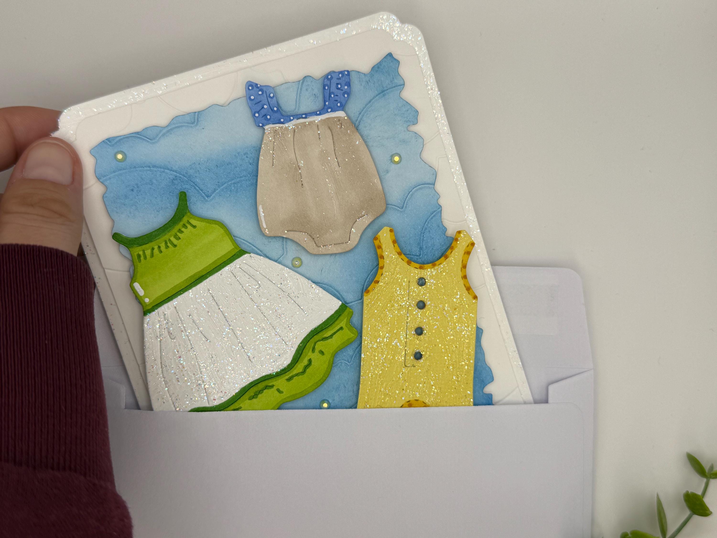 Your Laundry Just Got Cuter | Handmade New Baby Greeting Card