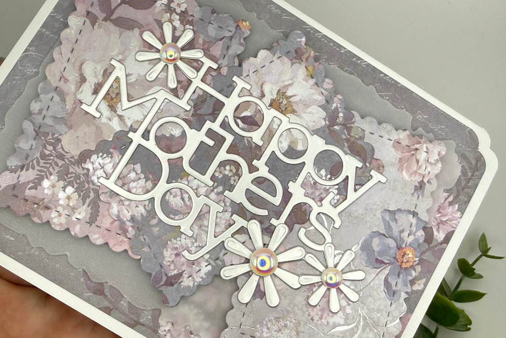 Lilac Mother’s Day Card – Handmade Floral Card for Mom