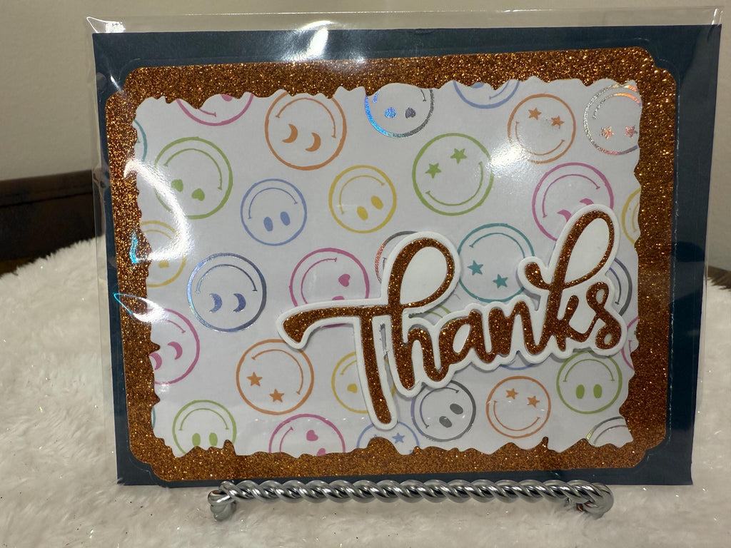 Handmade Glitter Thank You Card – For Him