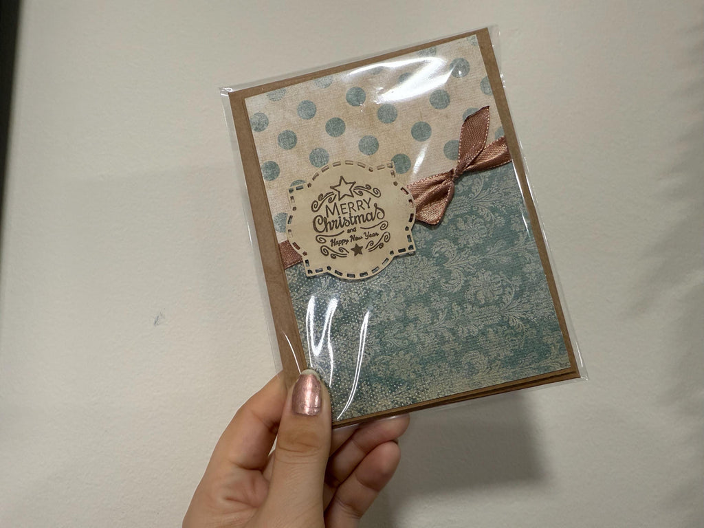 Vintage Christmas Card | Handmade Rustic Christmas Greeting