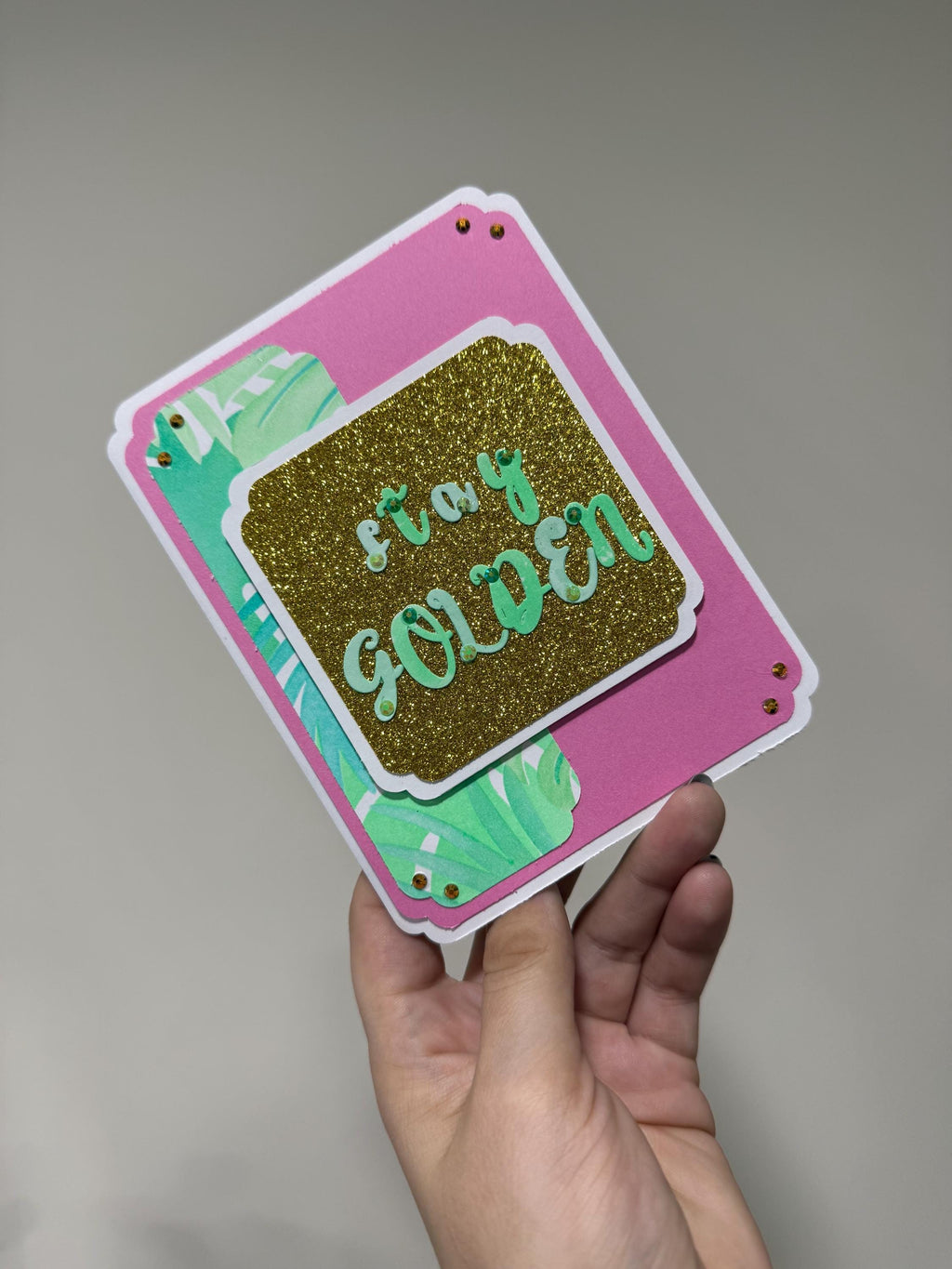 Sassy Handmade Glitter Greeting Card