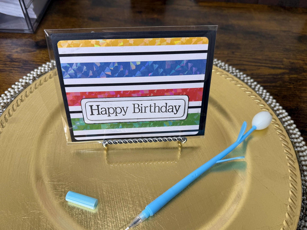 Holographic Happy Birthday Card | Handmade for Him Card