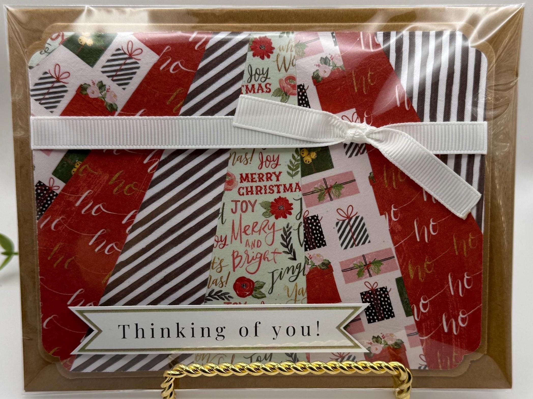 Thinking of You Christmas Card | Handmade Holiday Greeting Card