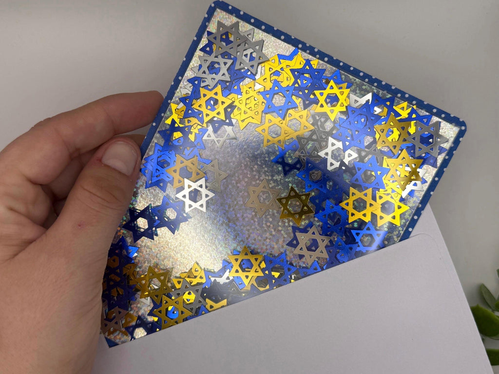 Star of David Shaker Card | Handmade Hannukah Cards